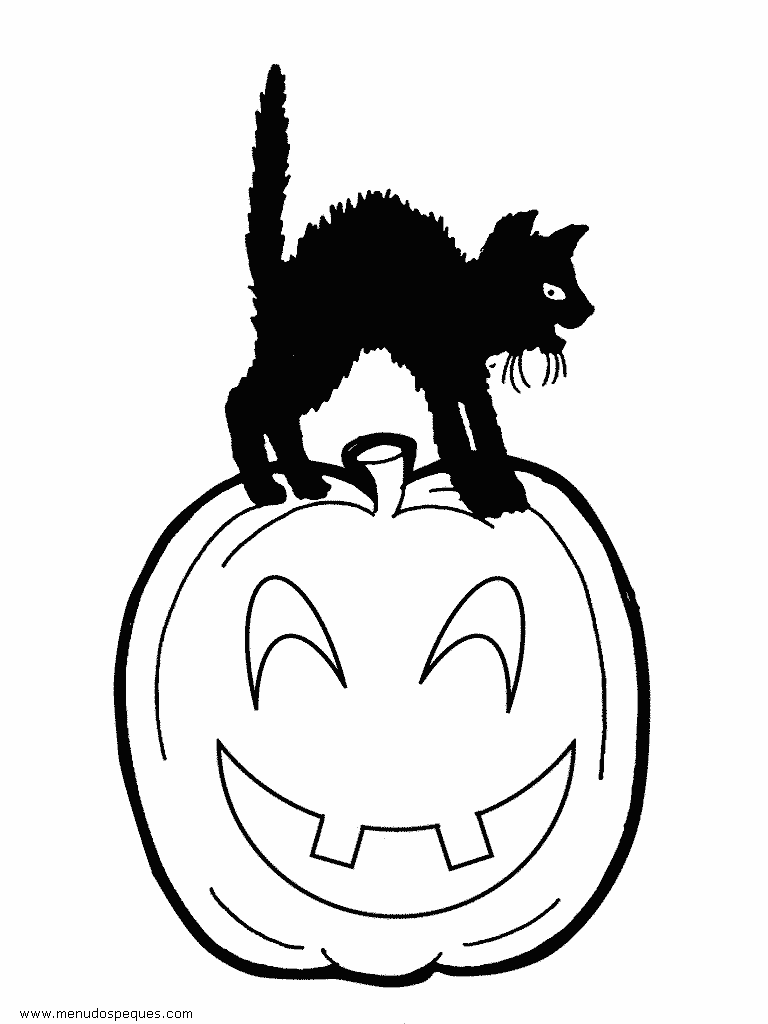 lamina para colorear de calabaza halloween